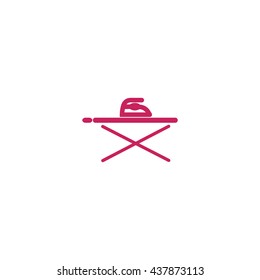 ironing board, iron, icon, vector