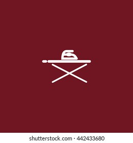 ironing board, iron, icon, vector