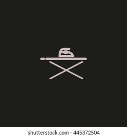 ironing board, iron, icon, vector