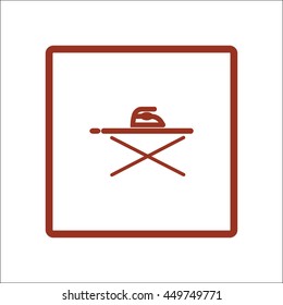 ironing board, iron, icon, vector