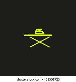 ironing board, iron, icon, vector