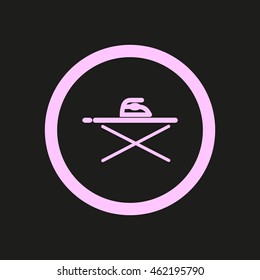 ironing board, iron, icon, vector