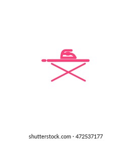 ironing board, iron, icon, vector