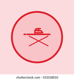 ironing board, iron, icon, vector