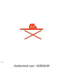 ironing board, iron, icon, vector