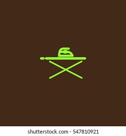 ironing board, iron, icon, vector