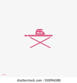 ironing board, iron, icon, vector