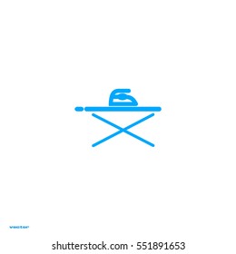 ironing board, iron, icon, vector