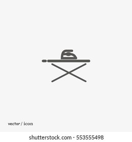 ironing board, iron, icon, vector