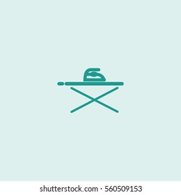 ironing board, iron, icon, vector