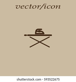 ironing board, iron, icon, vector