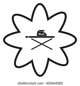 ironing board, iron, icon, vector