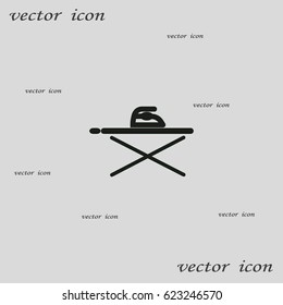 ironing board, iron, icon, vector