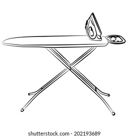 ironing board isolated 