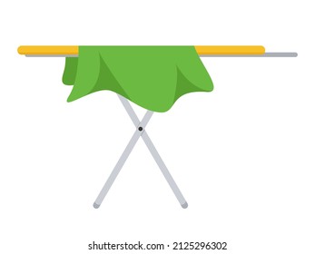 Tabla de planchar aislada en segundo plano. Ilustración vectorial plana.
