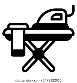 Ironing Board laundry shop icon illustration