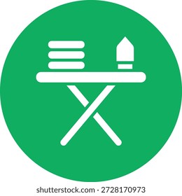 Ilustração do design do ícone do vetor da tábua de passar roupas