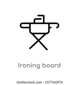 ironing board vector line icon. Simple element illustration. ironing board outline icon from sew concept. Can be used for web and mobile