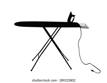 ironing board vector silhouette