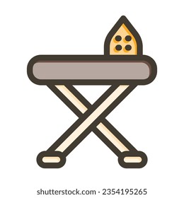 Ironing Board Vector Thick Line Filled Colors Icon For Personal And Commercial Use.
