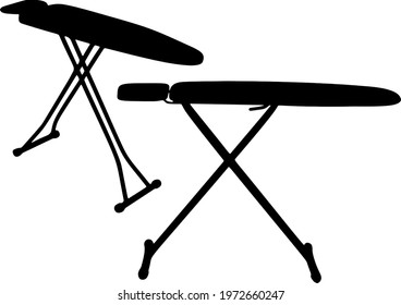 Ironing boards included.  Vector image.