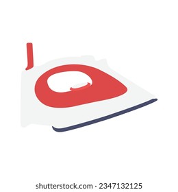 Ironing Clothes Flat Illustration. Clean Icon Design Element on Isolated White Background