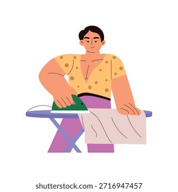 Ilustración de concepto de personaje de Vector plano de ropa. 