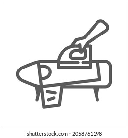 Ironing Clothes Laundry and Dry Clean Simple Icon Vector