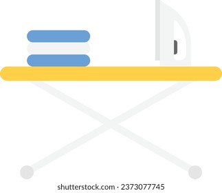 Ironing Clothes Laundry Icon Vector Flat Illustration
