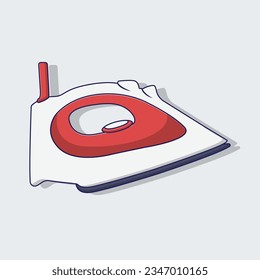Ilustración de Icono de vectores de ropa de planchar. Vector de hierro. Estilo de caricatura plana adecuado para la página de aterrizaje web, pancarta, volante, pegatina, fondo de escritorio