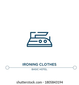 icono de línea vectorial de ropa de planchar. Ilustración de elemento simple. ícono de contorno de ropa de planchar del concepto básico del hotel. Se puede usar para web y móvil
