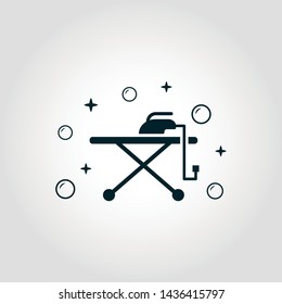 Ironing icon. Monochrome style design from cleaning icons collection. Symbol of ironing isolated icon