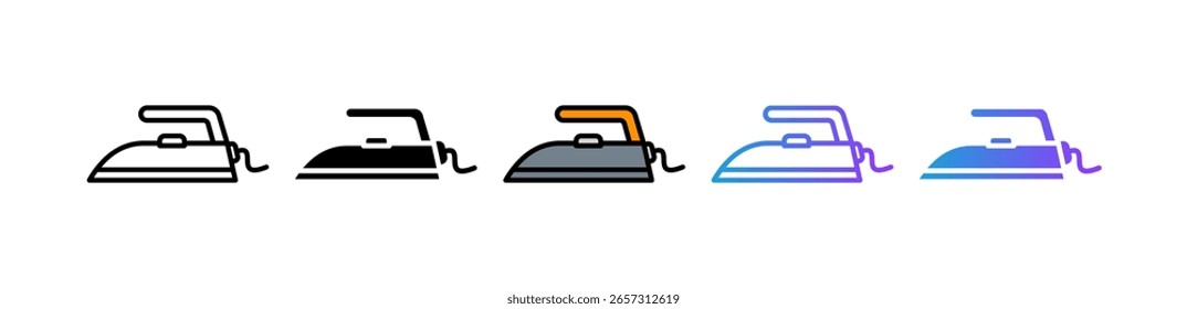 Ironing Icon Multiple Vector Illustration