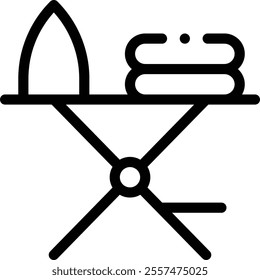 ironing icon. Thin Linear Style Design Isolated On White Background
