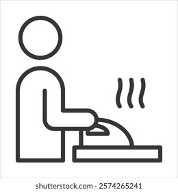 Ironing Icon Vector Illustration Outline