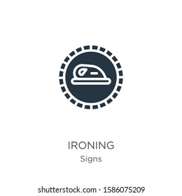 Ironing icon vector. Trendy flat ironing icon from signs collection isolated on white background. Vector illustration can be used for web and mobile graphic design, logo, eps10