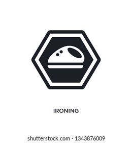 ironing isolated icon. simple element illustration from signs concept icons. ironing editable logo sign symbol design on white background. can be use for web and mobile