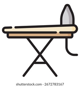 Icono moderno del Vector del planchado – Plantilla mínima del símbolo de la ilustración para el diseño móvil del UI del App del Web