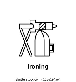 ironing outline icon. Element of labor day illustration icon. Signs and symbols can be used for web, logo, mobile app, UI, UX
