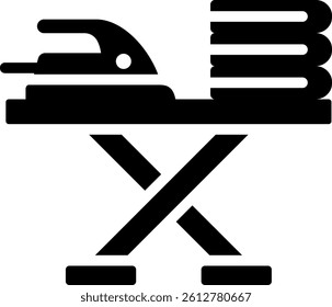 Ironing Service Icon Glyph Vector Illustration