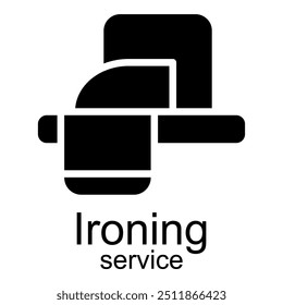 Ilustração de símbolo de vetor de ícone de serviço de passar roupa