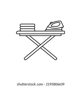 ironing table icon in line style icon, isolated on white background