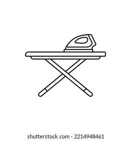 ironing table icon in line style icon, isolated on white background