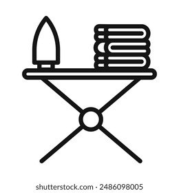 ironing table icon mark in filled style
