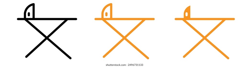 Ironing Table Icon Set Household Appliance Illustrations for Laundry and Home Care