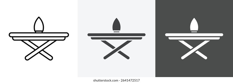 ironing table icon set vector art