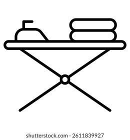 ironing table icon Simple outline vector logo