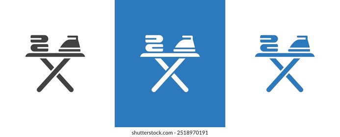 Icono de mesa de planchado Ilustración de línea delgada