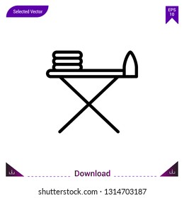 ironing-board laundry vector icon. Best modern, simple, isolated,laundry. flat icon for website design or mobile applications, UI / UX design vector format

