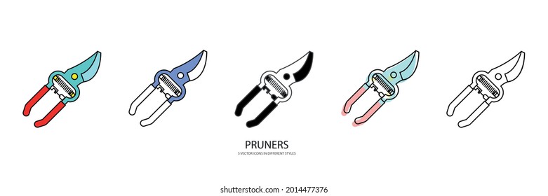 irony pruners vector type icon 